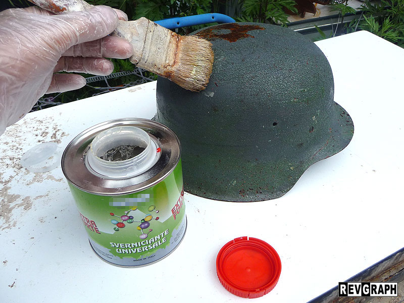 refurbish restore german helmet and paint - restaurare elmetto tedesco e verniciare - image